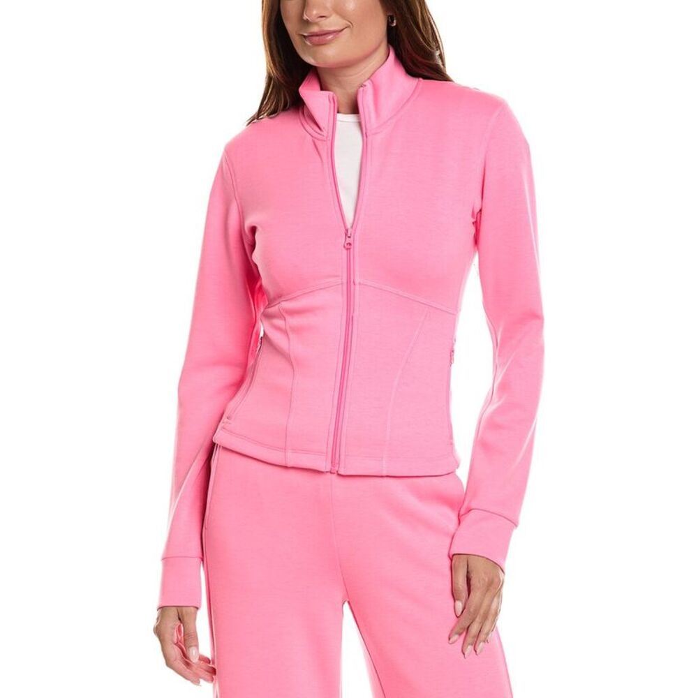 Vintage Havana Womens  Cloud Fleece Slim Fit Jacket, Pink